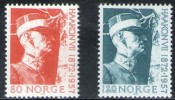 Norway 1972 MiNr. 643 - 644  Norwegen People König Haakon VII 2v MNH** 3,50 € - Unused Stamps