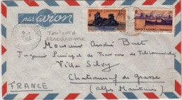 NOUVELLE CALEDONIE - 1952 - YVERT N°270+274 Sur LETTRE PAR AVION De TONTOUTA AERODROME (RARE) - Covers & Documents