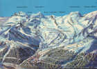 Switzerland-Postcard Circulated In 1982- Saas Fee-Trails-2/scans - Saas-Fee