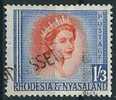 Rhodesien & Nyassaland  1954  QE II  1´3 Sh  Mi-Nr.11  Gestempelt / Used - Rhodésie & Nyasaland (1954-1963)