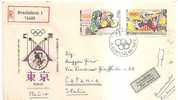 48279)lettera F.d.c. Racc. Aerea Rep. Ceca Serie 1964 Con 2 Valori + Annullo - FDC