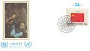 48285)lettera F.d.c. Nazioni Unite Serie Unicef Con Un Valore + Annullo - Other & Unclassified