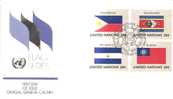 48308)lettera F.d.c. Nazioni Unite Serie Flag Series Con 4 Valori + Annullo - Autres & Non Classés