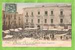 TRANI MERCATO CAMPO LONGOBARDI CARTOLINA FORMATO PICCOLO VIAGGIATA NEL 1904 - Trani