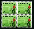 ZAMBIA  1964 Definitive Set  (Block Of Four) Yvert Cat. N° 4   Absolutely Perfect MNH ** - Zambie (1965-...)