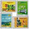 1976 Postal Service Stamps Plane Computer Motorbike Motorcycle Postman Boat Train - Motos