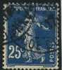 1907, Francia, Seminatrice Nr.140a 25 Cent. Azzurro Nero ,  Usato - Used Stamps