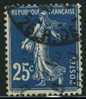 1907, Francia, Seminatrice Nr.140a 25 Cent. Azzurro Nero ,  Usato - Used Stamps