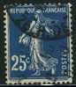 1907, Francia, Seminatrice Nr.140a 25 Cent. Azzurro Nero ,  Usato - Usados