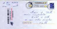 Vignette D'affranchissement D'APC Agence Postale Communale LOT ET GARONNE FAUGUEROLLES AP Lettre Recommandée - 2000 « Avions En Papier »