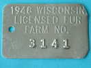 1948 WISCONSIN LICENSED FUR FARM NO. 3141 (  For Details, Please See Photo ) ! - Sonstige & Ohne Zuordnung