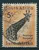 Südafrika 1954  Giraffe  5 Sh (Wz.Springbock)   Mi-Nr.251  Gestempelt / Used - Altri & Non Classificati