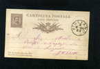 S2585 CARTOLINA POSTALE C. 10 TIMBRO PARTENZA VIGEVANO 8-8-1886 - Stamped Stationery