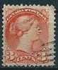 Kanada  1870/90  Q: Victoria  3 C Rosarot  ? (Z 12)  Mi-Nr.28 Ad  Gestempelt / Used - Used Stamps