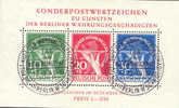 Germany Berlin 9NB3a Used Semi-Postal Sheet From 1949 - Blocks & Kleinbögen
