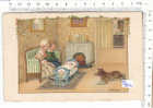 PO4894A# Illustrata Pauli Ebner - BAMBINI Con BAMBOLA In CULLA - CAMINETTO - CANE COLLIE  No VG - Ebner, Pauli