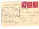 CARTE POSTALE DE CHATEL GUYON PUY DE DOME  AVEC VARIETE  DU TIMBRE PAIRE  IRIS 70CT ANGLE SUPERIEUR DROIT BISAUTE - Unused Stamps