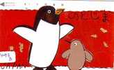 Télécarte Japon * Oiseau * Pingouin (793b) MANCHOT * PENGUIN * BIRD * PHONECARD JAPAN * PINGUIN *  VOGEL * - Pinguïns & Vetganzen
