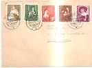 51520)lettera Tedesca Con 5 Valori + Annullo - Covers & Documents