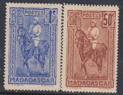 Madagascar N° 183 / 84  X Partie De Série : Général Galliéni : Les 2 Valeurs Trace De Charnière   Sinon TB - Unused Stamps