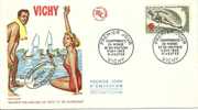 FDC France SKI NAUTIQUE Championnats Du Monde De Vichy 1963 - Waterski