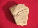 - FRAGMENT DE PLAQUE DE TERRE CUITE DECOREE DE CERCLES CONCENTRIQUES EN CREUX - Archaeology