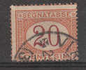 Italia   -   1890-94.  Segnatasse  20 Cent..  Viaggiato, Dentellatura Fortemente Spostata. Varietà - Postage Due