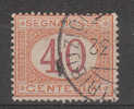 Italia   -   1890-94.  Segnatasse  40 Cent.. Normale Centratura.  Viaggiato - Postage Due