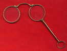 FACE A MAIN PLIANT PLAQUE OR - VINTAGE GOLD PLATED EYEGLASSES - LORGNETTE - TRES BEL ETAT - Glasses