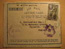 CEYLON INDIA Advance Post 1943 To London GB UK Unit Censor X309 Militar Censored Censure Militaire Air Mail Letter Card - 1936-47 King George VI