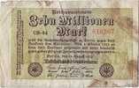 Allemagne - B856 - Billet Uniface -  10 Millionen  Mark  ( Type, Nature, Valeur, état ...voir Scan) - 10 Mio. Mark