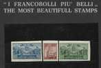 SAN MARINO 1945 PALAZZO DEL GOVERNO CARDUCCI DA FOGLIETTO SERIE COMPLETA NON DENTELLATI FROM SHEET MNH - Neufs