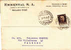 MILANO / PALERMO - Card / Cartolina Pubblicit. 30.03.1934  "EMMENTAL S.A." - Imperiale Cent. 30 - Pubblicitari