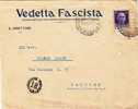 VICENZA / PALERMO  - Annullo A Targhetta - Cover / Lettera Pubblicit. 9.9.1930 " VEDETTA FASCISTA " Cent. 50 - Publicity