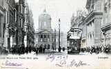 LIVERPOOL CASTLE STREET AND TOWN HALL  AVEC TRAMWAY VOYAGEE 1903 - Liverpool
