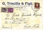 MARSALA - PALERMO - Card / Cartolina Pubblicitaria 25.7.1936 - " VINI - Trincilla & Figli" - Cent. 30 - Publicité