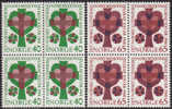 NORWAY 1968 «Inner Mission Assoc. Centenary» Mi# 570-71 - NK# 608-09, MNH Blocks Of 4 - Ongebruikt