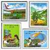 1986 Postal Service Stamps Plane Computer Map Globe Motorbike Motorcycle Postman - Motos