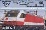 # AUSTRIA 92 Locomotive Reihe 1014  -train- 50 Landis&gyr 07.94 Tres Bon Etat - Austria