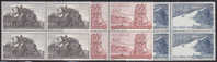 NORWAY 1968 «Tourist Association Centenary» Mi# 561-63 - NK# 599-601, MNH Blocks Of 4 - Ungebraucht