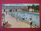 The City Park Pool --- Shelby NC ---Linen---===(ref130) - Altri & Non Classificati