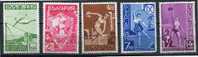 Bulgaria 1939 Sc 352-6 Mi 360-4 MNH  9th Tournament Of Th Yunak Gymnastic Organization - Ungebraucht