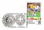 Football Coupe Du Monde 1994, Match Roumanie - Suisse. Soccer WORLD CUP, USA: Romania - Switzerland, Detroit. Schweiz - 1994 – Stati Uniti