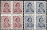 NORWAY 1963 «Author Camilla Collett» Mi# 485-86 - NK# 530-31, MNH Blocks Of 4 - Nuovi