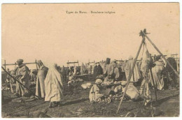 Types Du  Maroc      Boucherie  Indigène - Africa