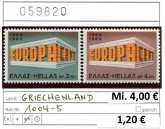 Griechenland 1969 - Greece - Grece - Michel 1004-1005 - ** Mnh Neuf Postfris - EUROPA / CEPT 1969 - 1969