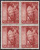 NORWAY 1953 «Nidaros Dome 800 Year Anniversary» Mi# 383 - NK# 418, MNH Block Of 4 - Ungebraucht