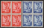 NORWAY 1950 «Poliomyelitis» Mi# 351-52 - NK# 386-87, MNH Blocks Of 4 - Ongebruikt