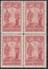 NORWAY 1946 «Wings For Norway - Canadian Flight Training Base» Mi# 314 - NK# 349 MNH Bl. Of 4 - Unused Stamps
