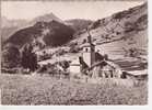 74.401/  LES CONTAMINES -l'église. Vue Générale Sur Montjoie (cpsm N°134) - Les Contamines-Montjoie